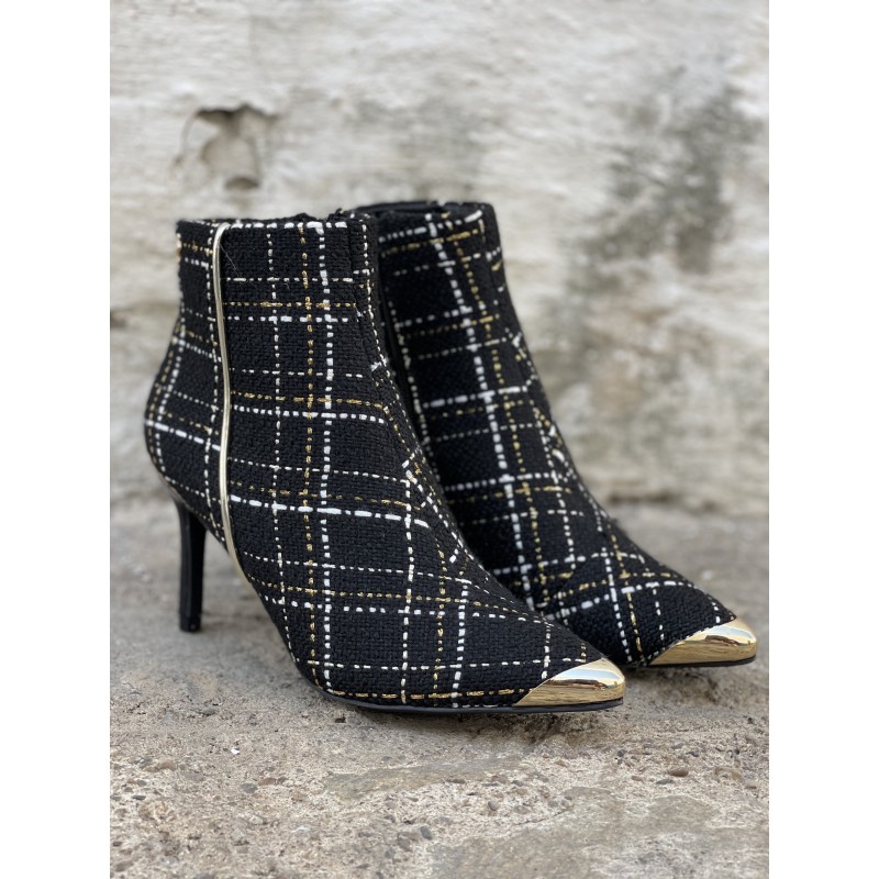 BOTIN TWEED NEGRO - BOTINES MENBUR Color Negro Calzado 36