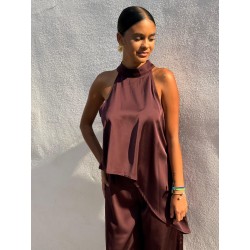 conjunto dos piezas cuello halter detalle delantero