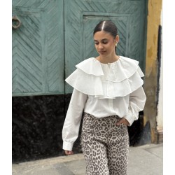 BLUSA VOLANTES BLANCO