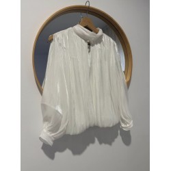BLUSA BLANCA HALTER BRILLO