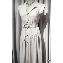 VESTIDO ABOTONADO BEIG